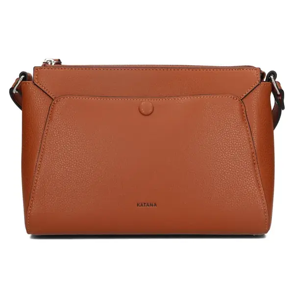 Kožená dámska crosbody kabelka Katana Alizée - koňak