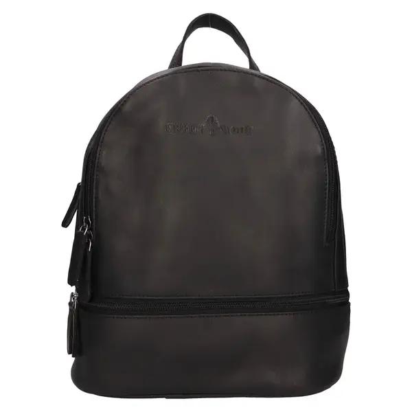 Dámsky kožený batoh Greenwood Makke - čierna