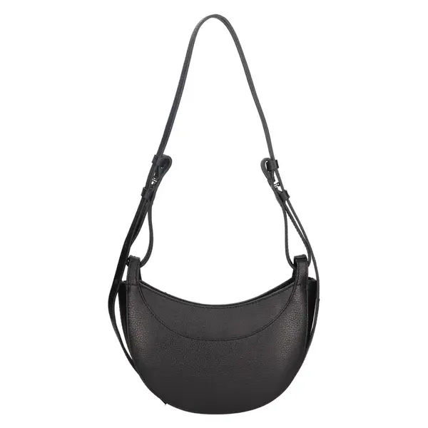 Dámska kožená crossbody kabelka Italia Apolen - čierna