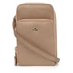 Dámska kožená kabelka na mobil a doklady Hexagona Inga - zlatá