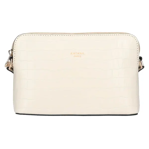 Kožená dámska crosbody kabelka Katana Sini - krémová