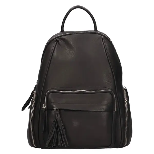 Dámsky kožený batoh The Trend Vilma - čierna