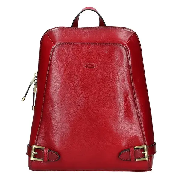 Dámský kožený batoh Katana Elisn - vínová