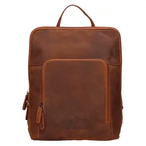 Vintage dámsky kožený batoh Greenwood Paloma - svetlo hnedá