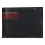 Pánská kožená peněženka SendiDesign Amarel - černo-hnědá