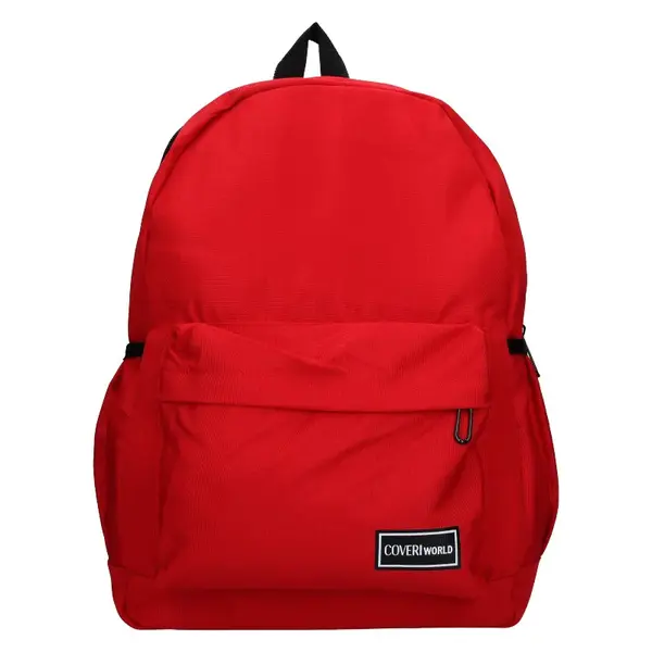 Pánský batoh Coveri World Austin, polyester, na notebook 15" − červená