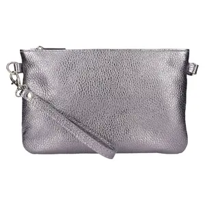 Dámské kožené plesové psaníčko Italia Tea - platinová