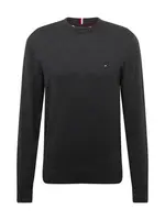 TOMMY HILFIGER Sveter  tmavomodrá / antracitová / jasne červená / biela