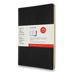 Sešity Moleskine Subject Cahier A4, linkovaný, 2 ks, černá/kraftová