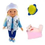 Panenka s kočkou 43cm