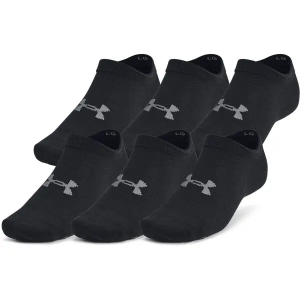 Under Armour ESSENTIAL NO SHOW Unisex ponožky, černá, velikost L