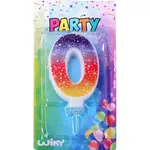 Párty svíčka číslo 0 Hvězdy