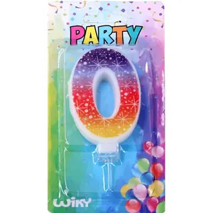 Párty svíčka číslo 0 Hvězdy