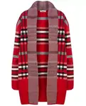 Pri WARM Sweater. Checkered cardigan overlay