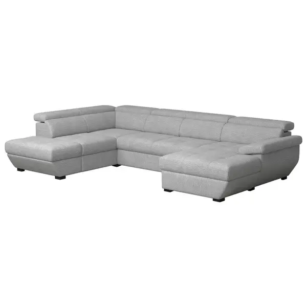 Welnova SEDACÍ SOUPRAVA, textil, šedá