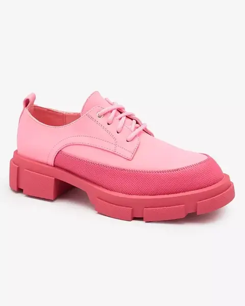 Resti Pink Women's Matte Half Shoes on a Solid Sole Trendy Chunky