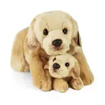 Plyšový pes labrador s mládětem ležící 25 cm ECO-FRIENDLY