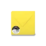 Barevná obálka Clairefontaine 165 × 165 mm, olizová, 20 ks - žlutá