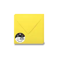 Barevná obálka Clairefontaine 165 × 165 mm, olizová, 20 ks - žlutá