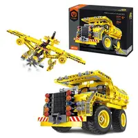 Stavebnice 2v1 Sklápěč a Letadlo 361 ks