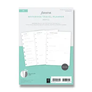 Plánování cestování náplň A5 zápisníků Filofax Notebook