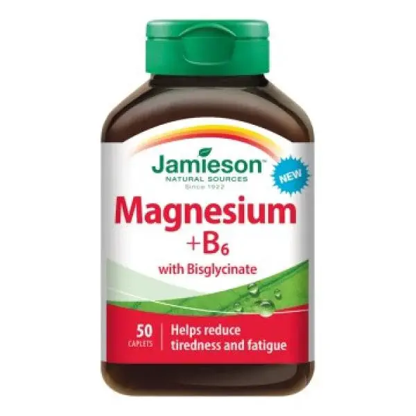 Jamieson Hořčík + vitamín B6 s bisglycinátem 50 tablet