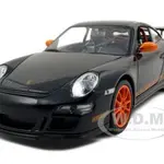 Porsche 911 (997) GT3 RS Black with Orange Accents 1/24-1/27 Diecast Model Car by Welly