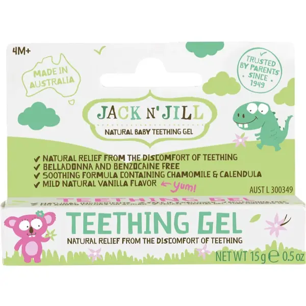 Jack N’ Jill Teething Gel zklidňující gel na růst zoubků 4m+ 15 g