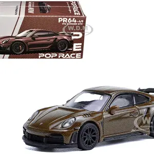 992 Stinger GTR Brown Carbon 1/64 Diecast Model Car by Pop Race
