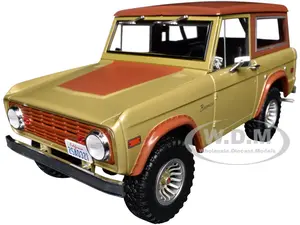 1970 Ford Bronco Gold Metallic with Brown Hood and Top  "Lost" (2004-2010) TV Series "Hollywood" Series 20 1/24 Diecast Model Car by Greenlight