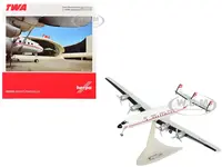 Lockheed L-1649A Jetstream Commercial Aircraft "TWA (Trans World Airlines)" (N8083H) White with Red Stripes 1/200 Diecast Model Airplane by Herpa