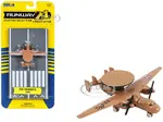Northrop Grumman E-2C Hawkeye Aircraft Tan "United States Navy" with Runway Section Diecast Model Airplane by Runway24