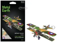 Model Kit SPAD S.XIII Fighter Aircraft "World War I" French Air Force (Moderate Difficulty) Steel Model by Metal Earth