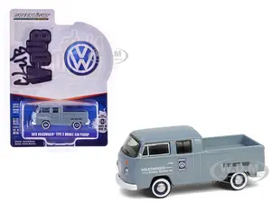 1978 Volkswagen Type 2 Double Cab Pickup Truck "Volkswagen Service" Gray "Club Vee-Dub" Series 20 1/64 Diecast Model Car by Greenlight