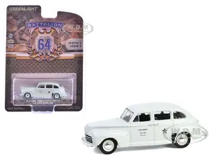 1946 Ford Fordor Super Deluxe "U.S. Navy Staff Car" Matt Light Gray "Battalion 64" Series 5 1/64 Diecast Model Car by Greenlight