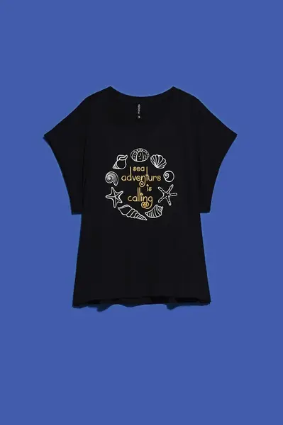 Marisse Women's T-Shirt L-Ts-4088 Black