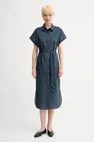 Bavlněné šaty Marc O'Polo modrá barva, midi, 504081121147