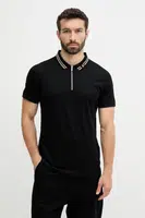 Bavlněné polo tričko Karl Lagerfeld pánské, černá barva, 553201.745004