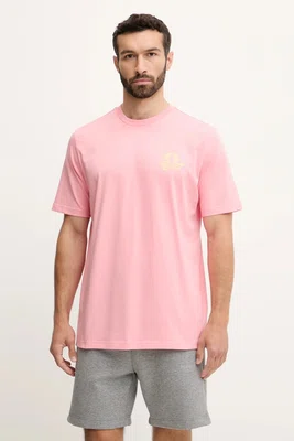 Bavlněné tričko adidas Originals Graphic Tee pánské, růžová barva, s potiskem, KC4957