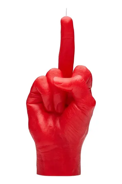 Dekorativní svíčka CandleHand F*ck you 380 g červená barva