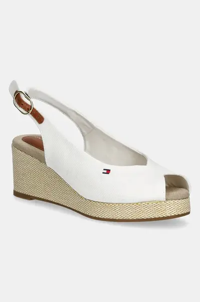 Sandály Tommy Hilfiger FLAG MID WEDGE ESPAD SLINGBACK