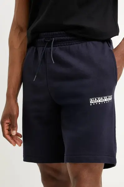 Bavlněné šortky Napapijri N-Gori pánské, tmavomodrá barva, NP0A4IBQ1761