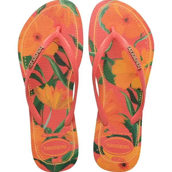 Dětské žabky Havaianas SLIM TROPICAL růžová barva, 4122111