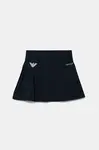 Dětská sukně EA7 Emporio Armani tmavomodrá barva, mini, áčková, 7G000109 AF12509