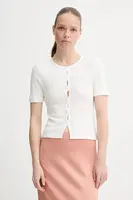 Bavlněné tričko Samsoe Samsoe SAJUNI dámské, bílá barva, F25200028