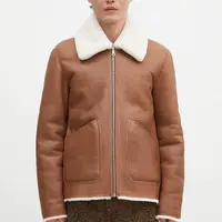 Oboustranná kožená bunda Paul Smith hnědá barva, oversize, M1R-079Z-N02447