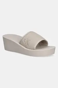 Calvin Klein Jeans Pantofle Calvin Klein Jeans BEACH WEDGE SLIDE CANVAS