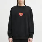 Bavlněná mikina Marcelo Burlon Bunny Heart Regular Crewneck Black Red