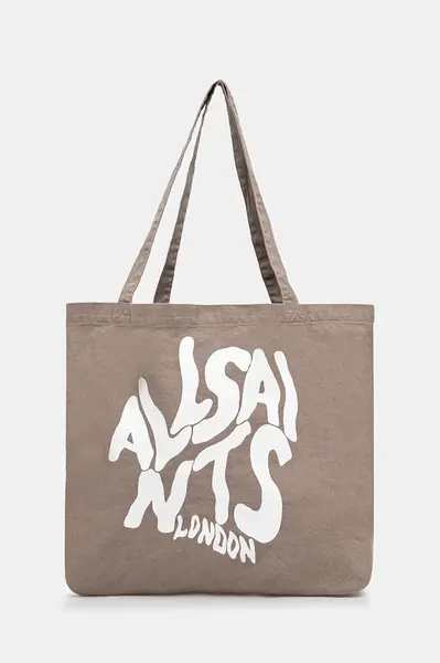 Bavlněná taška AllSaints ORLANDO béžová barva, M285XB