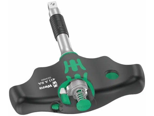 Wera 023460 Ruční držák hlavic typ 411 RA s T-rukojetí a adaptérem 1/4"